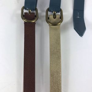 2 skinny belts Universal Thread brown and gold